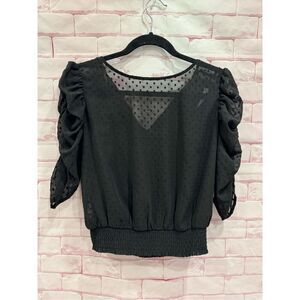 Express women blouse ruffle sleeve size petite medium